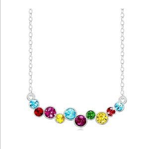 HOST PICK!! 💜💜 NEW! 18K WHITE GOLD SWAROVSKI CRYSTAL RAINBOW 🌈 NECKLACE!